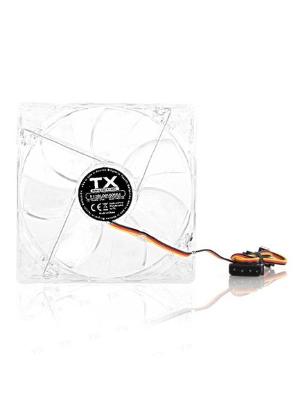 TX 12 cm Kırmızı Ledli Sessiz Şeffaf Kasa Fanı (TXCCF12RD)