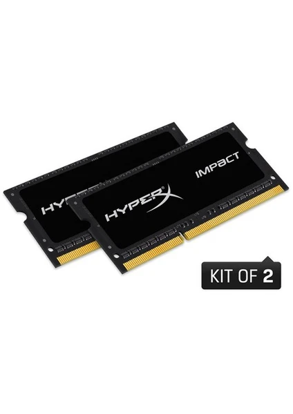 HyperX Impact Black 16GB(2x8GB) 1600MHz DDR3 Notebook Ram (HX316LS9IBK2/16)