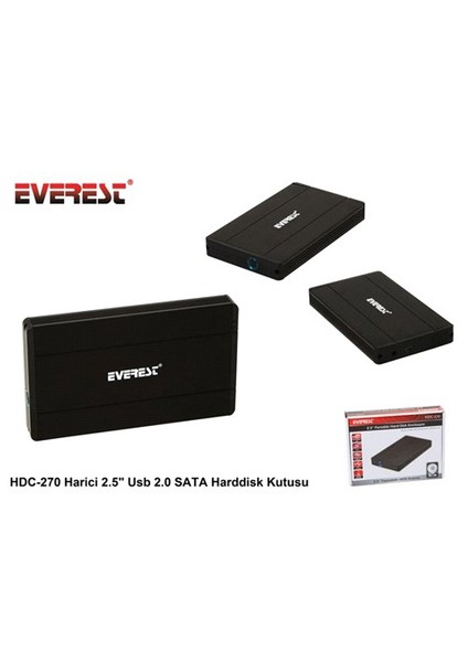 Hdc-270 Harici 2.5` Usb 2.0 Sata Harddisk Kutusu