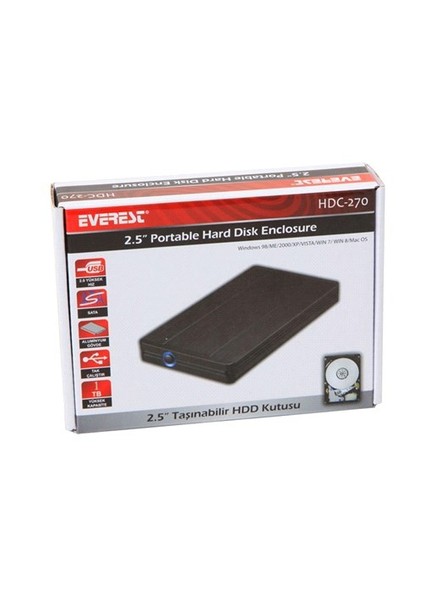 Hdc-270 Harici 2.5` Usb 2.0 Sata Harddisk Kutusu