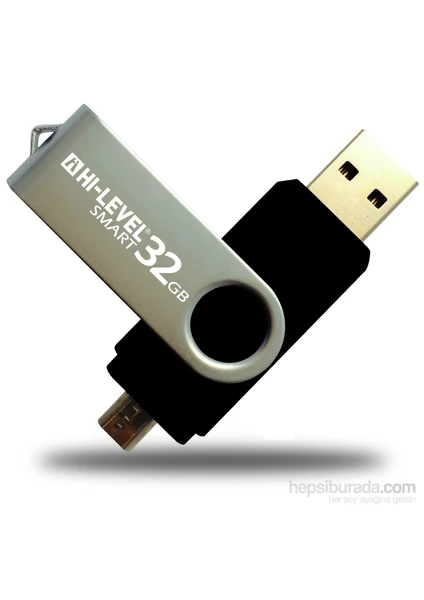 OTG Smart 32 GB 2.0 Siyah USB Bellek HLV-USB20B/32G