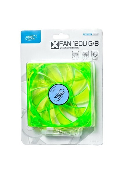 Deep Cool XFAN 120UG/B Yeşil Mavi Ledli 120mm Kasa Fanı