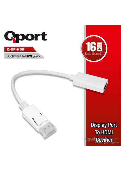 Q-DP-HDB Display Portundan HDMI Çevirici (16 CM)