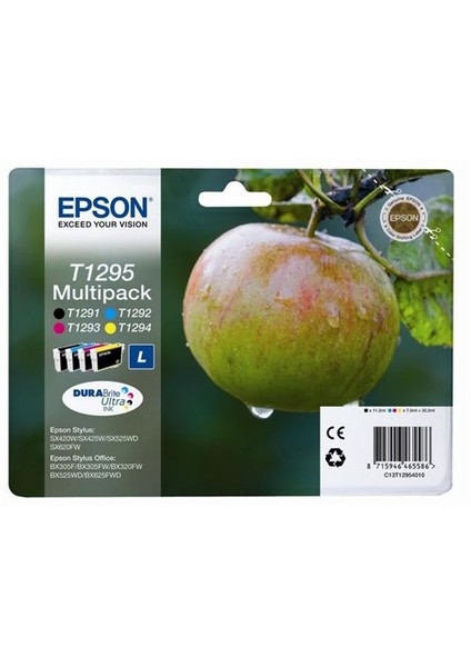 4 Renkli Mürekkep Kartuş C13T12954010 / T1295