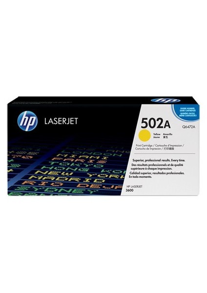 502A 4000 Sayfa Kapasiteli Sarı Toner Q6472A