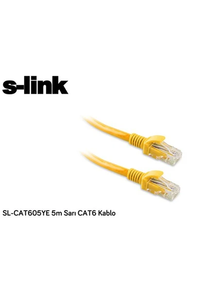 Sl-Cat605ye 5M Sarı Cat6 Kablo