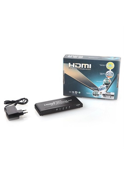 Full HD 1 Giriş 4 Çıkışlı HDMI Splitter (Sinyal Çoğaltıcı) (DK-HD-SP4X1)