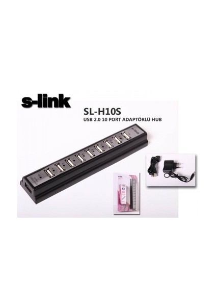 S-link SL-H105 10 Port Usb 2.0 Usb Hub  (4956)