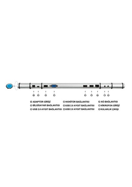 Create JUD200 USB - VGA Ethernet Docking Station (Notebook, Netbook, Ultrabook ve Mac uyumlu)