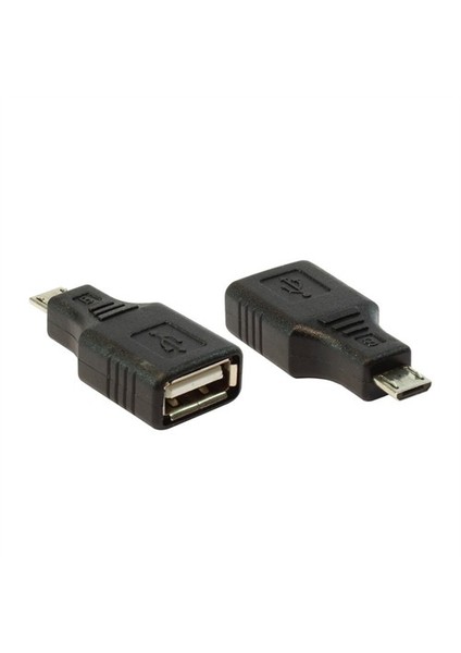 Usb A F - Mikro 5P M - Nickel/Black