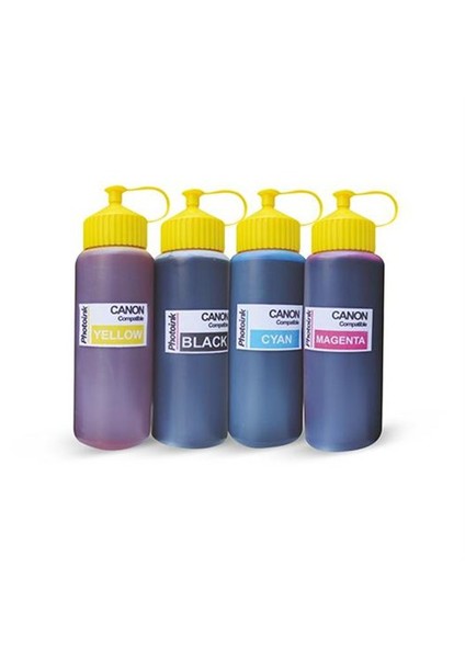 Canon Yazıcılar İçin Uyumlu 4 Renk 500 Ml Mürekkep Seti