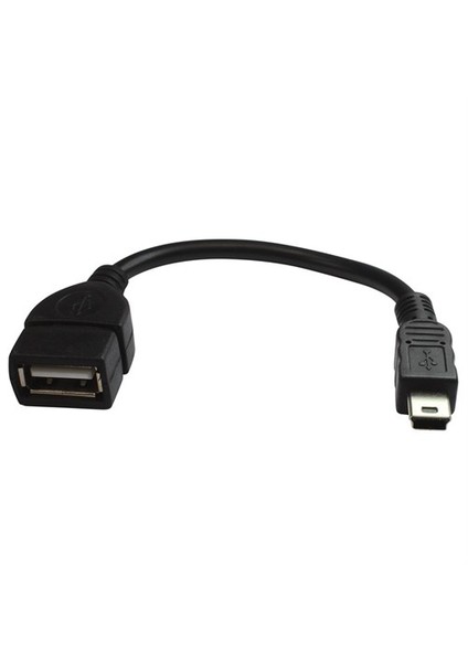 Mini 5P M Otg / Usb 2.0 A F - 10Cm - Nickel/Black