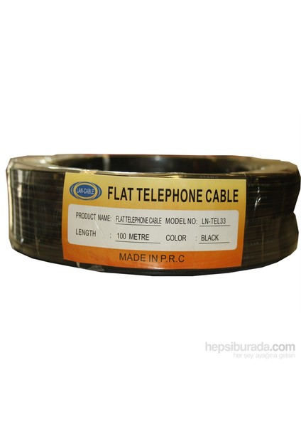 Köken Ln-Tel33 100Mt Siyah Telefon Kablosu