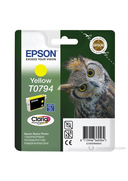 C13T079440 / T0794 Sarı Mürekkep Kartuş