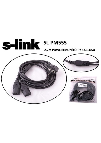 Sl-Pm55 2.2M Power/Monitör Y Kablo