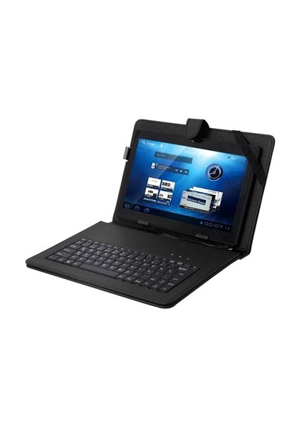 Kb-Tab10 Siyah 10` Mini Usb Türkçe Q Klavye + Tablet Pc Kılıfı