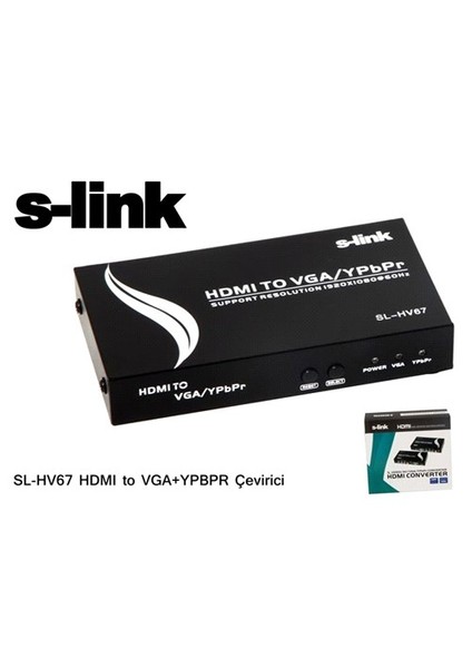 Sl-Hv67 Hdmı To Vga+Ypbpr Çevirici