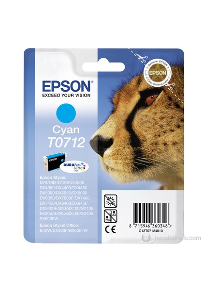 C13T07124021 / T0712 Mavi Mürekkep Kartuş