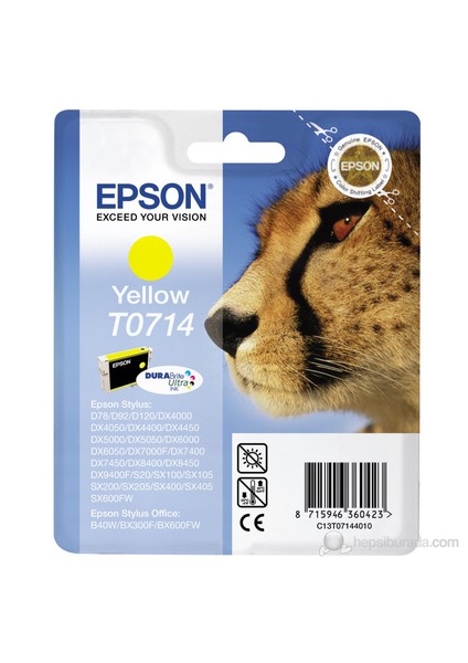 C13T07144021 / T0714 Sarı Mürekkep Kartuş