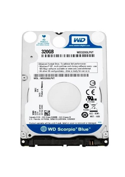 Blue 320GB 8MB Sata 3Gb/s Harddisk WD3200LPVT