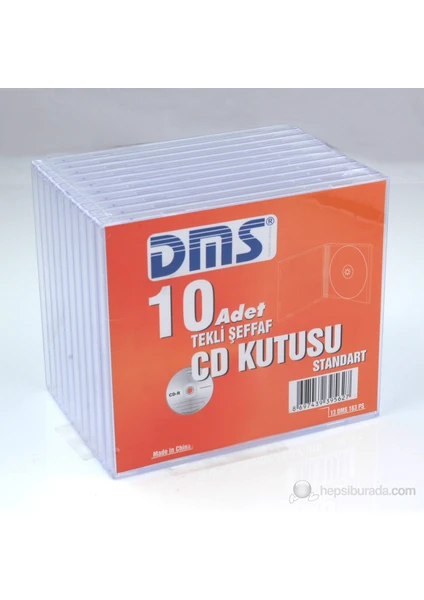 10' lu Tekli Şeffaf Cd Kutusu (13DMS163PS)