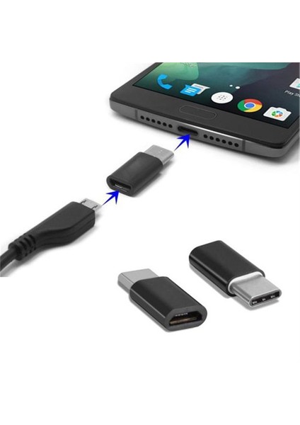 Micro Usb Dişi To Usb 3.1 Type-C Erkek