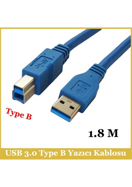 Usb 3.0 Type A-B M Printer Cable - 1,8M