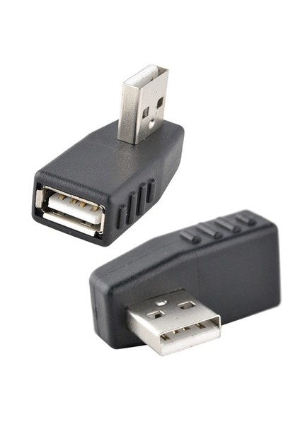 Usb 2.0 A Male To A Female 90° Left Adapter