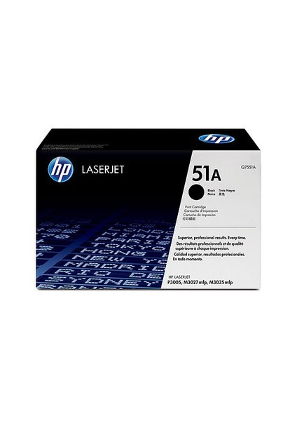 51A 6500 Sayfa Kapasiteli Siyah Toner Q7551A