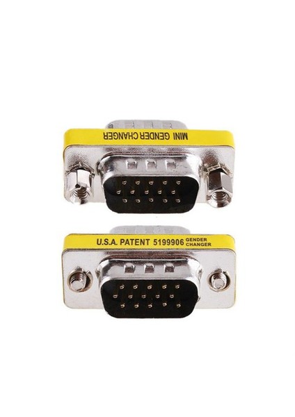 M-M 15 Pın Hd Db15 Vga Svga Kvm Mini Gender Changer Adaptor