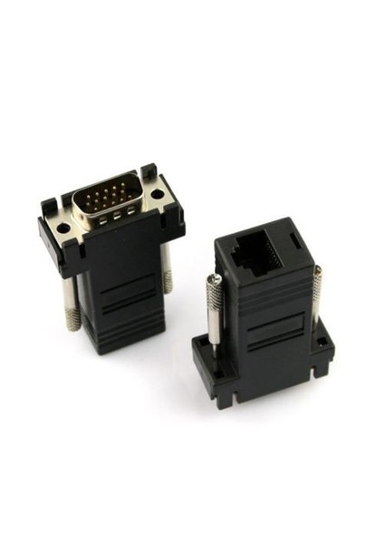 Vga Extender Male To Lan Cat5 Cat5e Rj45 Female Adapter