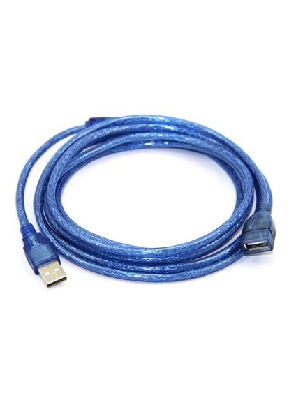 3 Metre Usb 2.0 Uzatma Kablosu Mavi Filtreli