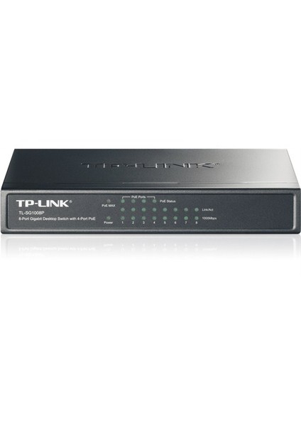 TL-SG1008P, 8-Port 10/100/1000Mbps Tak ve Kullan  dahili 4 Port POE Destekli Gigabit Switch