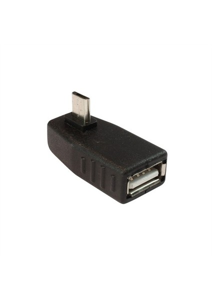 Usb F / Mikro 5P M 90Derece - Nickel/Black
