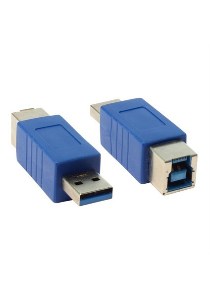 Usb 3.0 A M / Usb B F Dönüştürücü - Nickel/Blue
