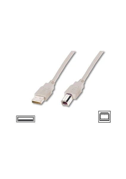 Ak-300105-050-E Dıgıtus Usb 2.0 Bağlantı Kablosu, Tip A Erkek - Tip B Erkek, 5 Metre, Awg 28, Us