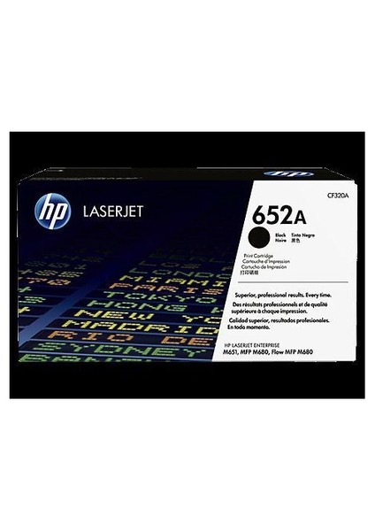 Cf320a Hp Hp 652A Black Original Laserjet Toner Cartridge (~11,500 Yield)