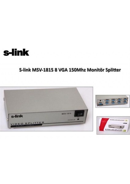 Msv-1815 S-Lınk 8 Port Vga Çoklayıcı Splitter
