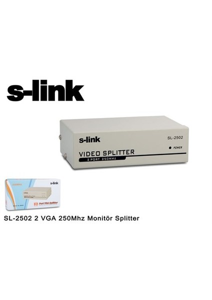 Sl-2502 S-Lınk 2 Port Vga Çoklayıcı Splitter