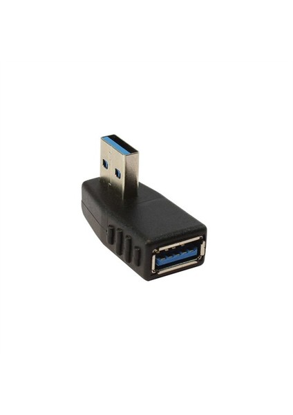 Usb 3.0 A M / A F 90Derece Dönüştürücü - Nickel/Black
