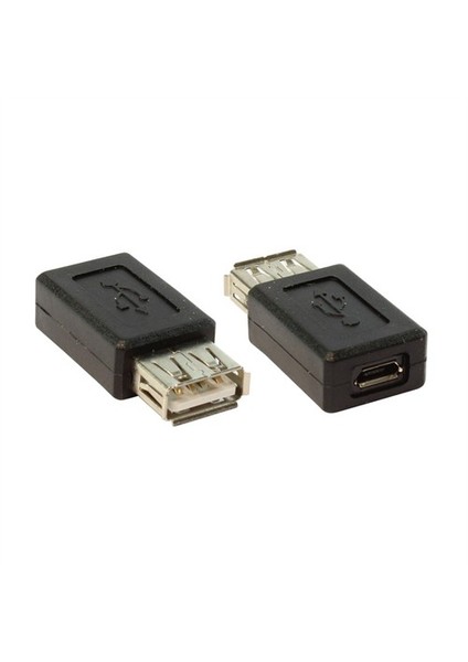 Usb 2.0 A F / Usb Micro 5P F Dönüştürücü - Nickel/Black