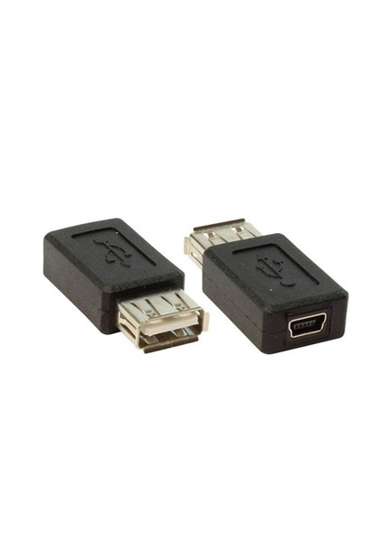 Usb 2.0 A F / Usb Mini B M Dönüştürücü - Nickel/Black