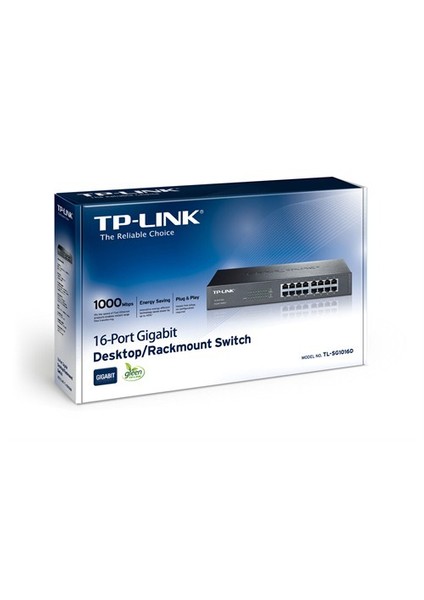 TL-SG1016D 16-Port 10/100/1000Mbps Tak ve Kullan % 40 Enerji Tasarruflu Gigabit Switch