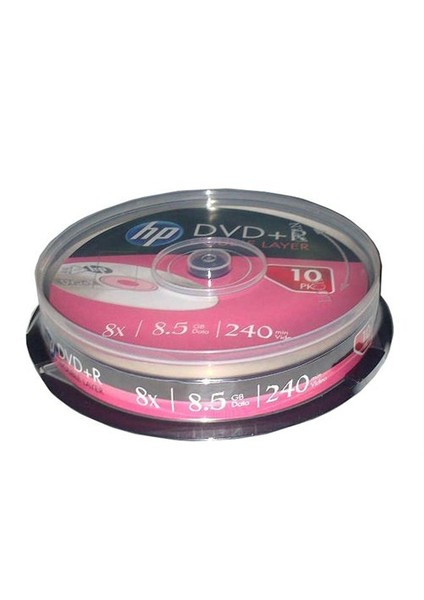 DVD+R 8X 10lu Spindle 8.5GB 240dk (DRE00060-3)