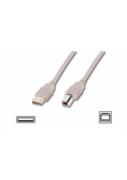 Ak-300102-030-E Dıgıtus 3 Metre Usb A Erkek - Usb B Erkek, Awg 28 Usb 2.0 Kablo