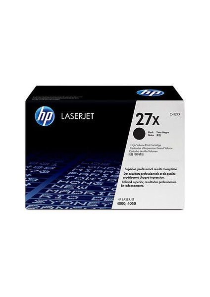 27X 10000 Sayfa Kapasiteli Siyah Toner C4127X