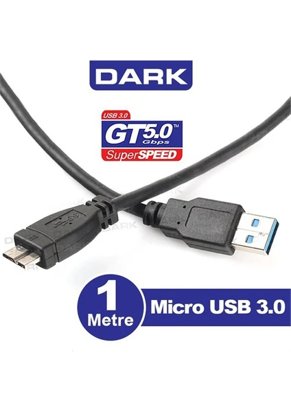 USB 3.0 1metre Taşınabilir Micro B Harici Disk Kablosu (DK-CB-USB3MICROB)