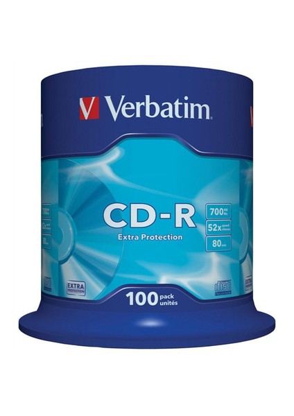 CD-R 700MB 80 Dakika 52X Hızında 100'lü Cakebox 43411