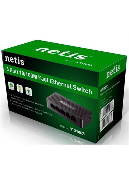 ST3105S 5 Port Fast Ethernet Switch