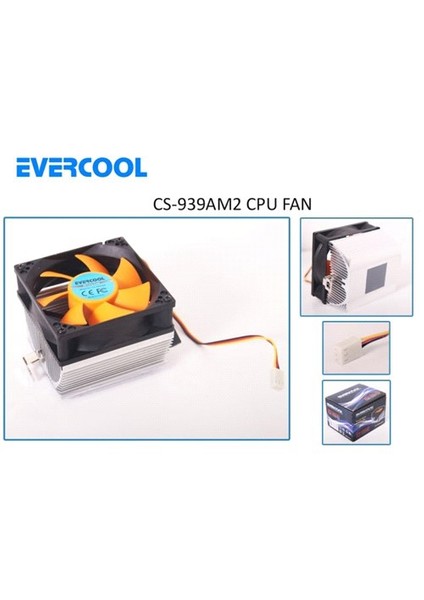 CS-939AM2 3pin Kırmızı CPU Fan